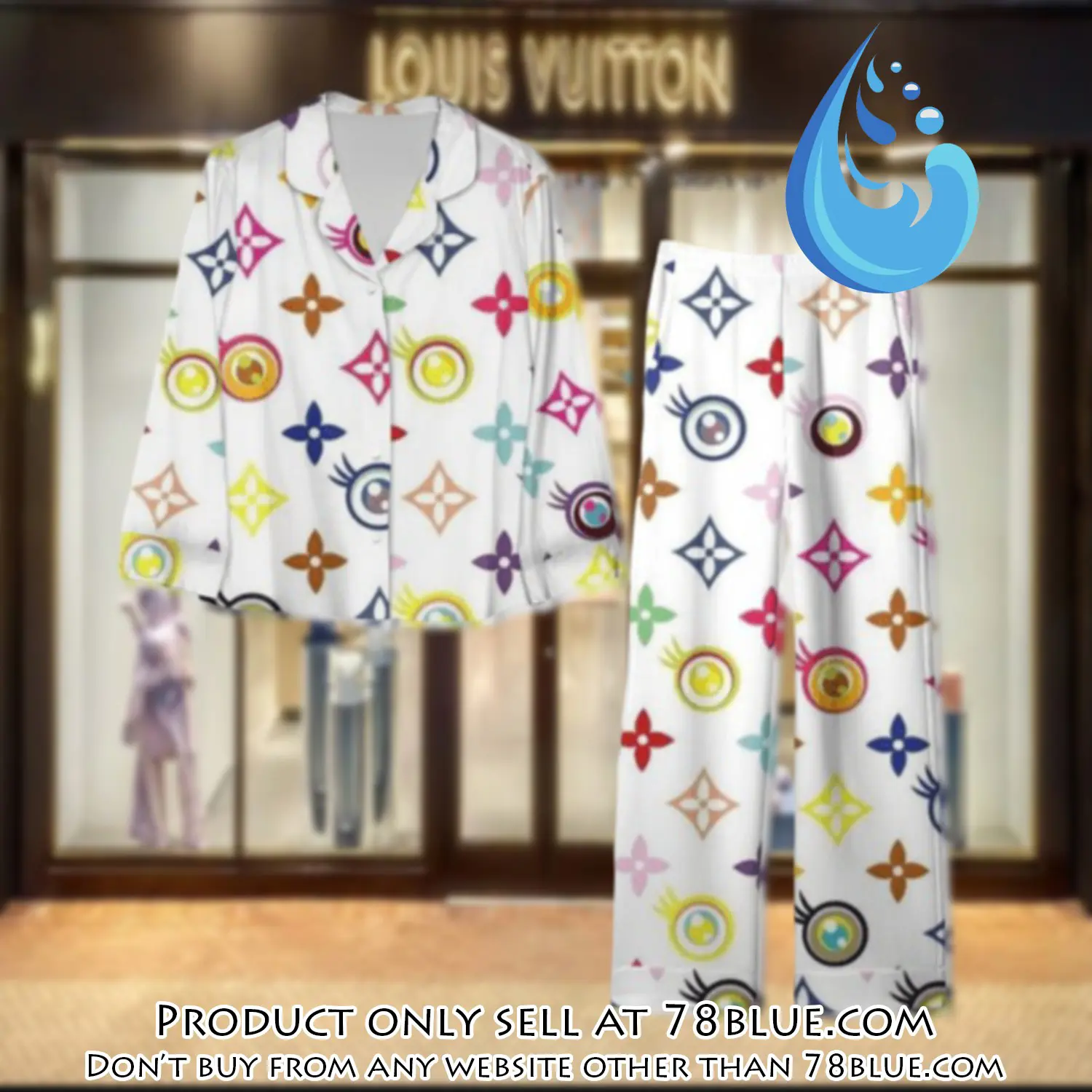 Trending luxury lv satin pajama set pjs1106 78b2021562